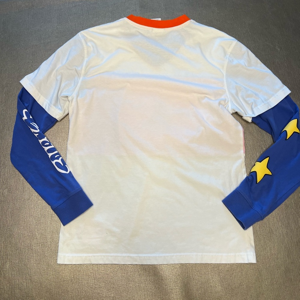 Salem7 Stargirl White & Blue 2fer Long Sleeve T-Shirt size M EUC - Picture 2 of 4